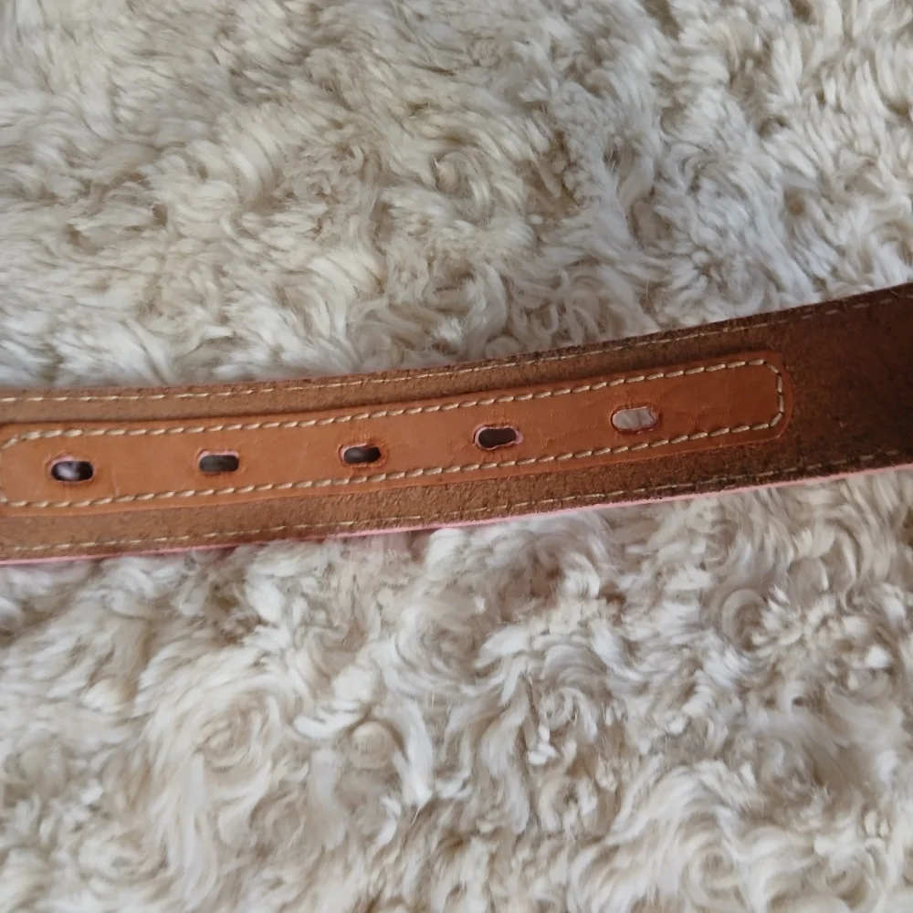 💎 Nocona Belt Co. Child's Belt Pink Leather Gold Horse Buckle